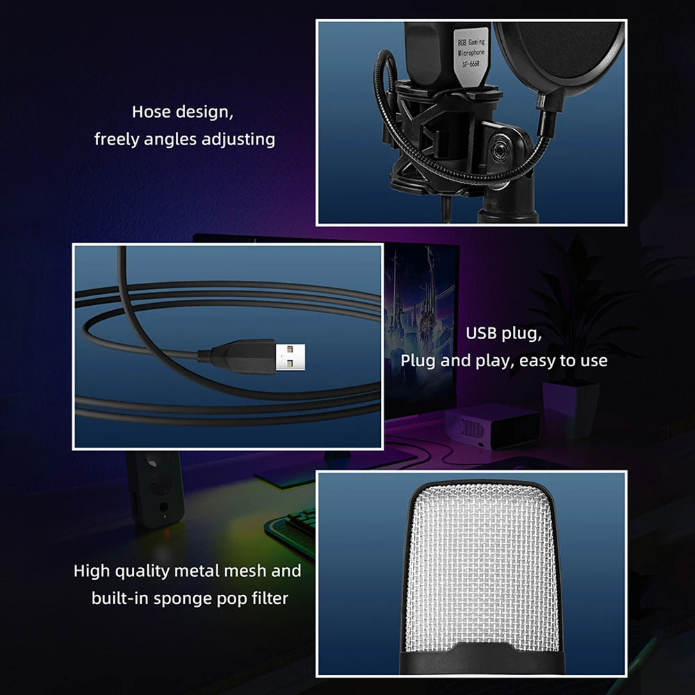 SF-666R condenser microphone RGB