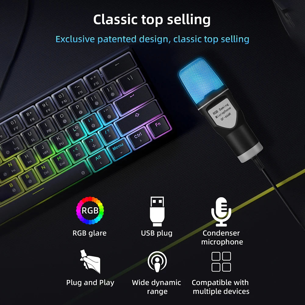 SF-666R condenser microphone RGB